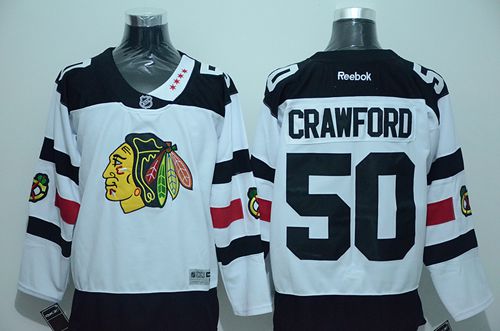 Blackhawks #50 Corey Crawford White 2016 Stadium Series Stitched NHL Jersey - Click Image to Close